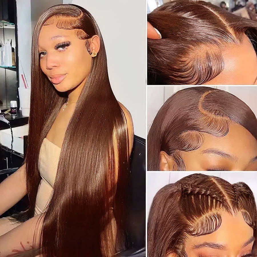 New Design Brown Straight 13x4 Lace Front Human Wigs Chocolate Brown 360 HD Full Lace Frontal Wig Colored Lace Front Wigs For Black Women
New Design Brown Straight 13x4 Lace Front Human Wigs Chocolate Brown 360 HD Full Lace Frontal Wig Colored Lace Front Wigs For Black Women
