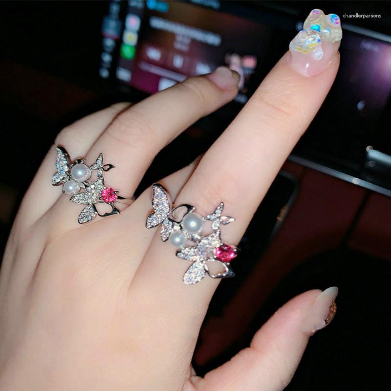 Cluster Rings Design Luxury Silver Color Butterfly Ring High-grade Freshwater Pearls Elegant For Women Cocktail Party Jewelry
Cluster Rings Design Luxury Silver Color Butterfly Ring High-grade Freshwater Pearls Elegant For Women Cocktail Party Jewelry