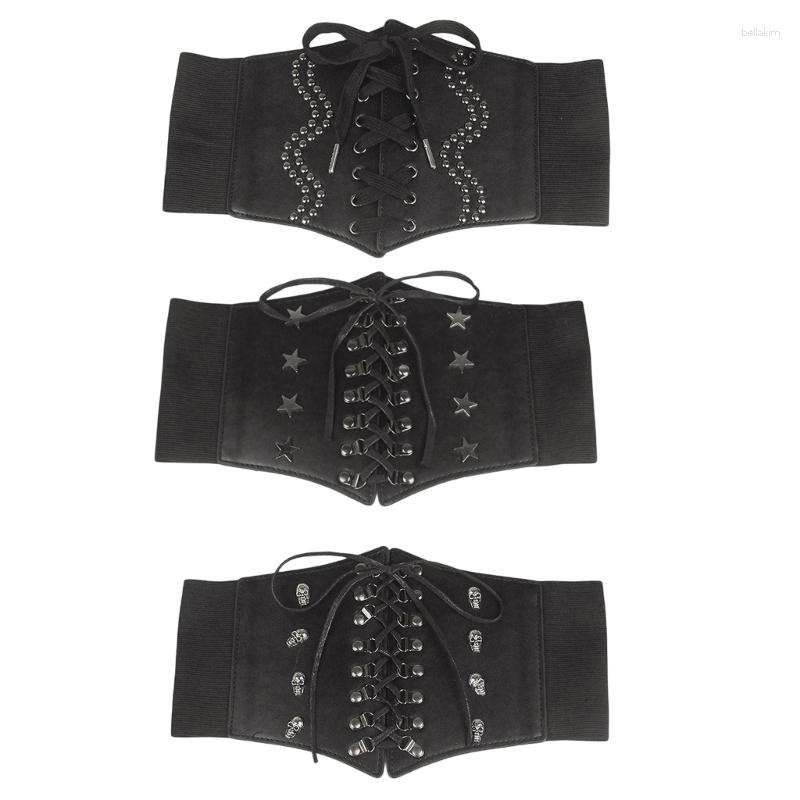 Belts Elastic Waist Belt For Dress Lace-up Corset Punk Underbust Wide Women Cinchs, Curved rivets
Belts Elastic Waist Belt For Dress Lace-up Corset Punk Underbust Wide Women Cinchs, Curved rivets
