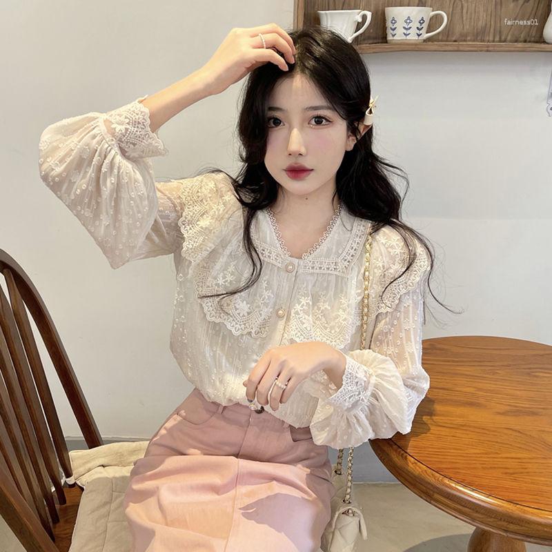 Women' Blouses 2023 Spring Autumn Women Elegant Korean Style Lace Long Sleeve Fashion Casual Female Solid Loose Shirts Tops S13, Tupianse
Women' Blouses 2023 Spring Autumn Women Elegant Korean Style Lace Long Sleeve Fashion Casual Female Solid Loose Shirts Tops S13, Tupianse