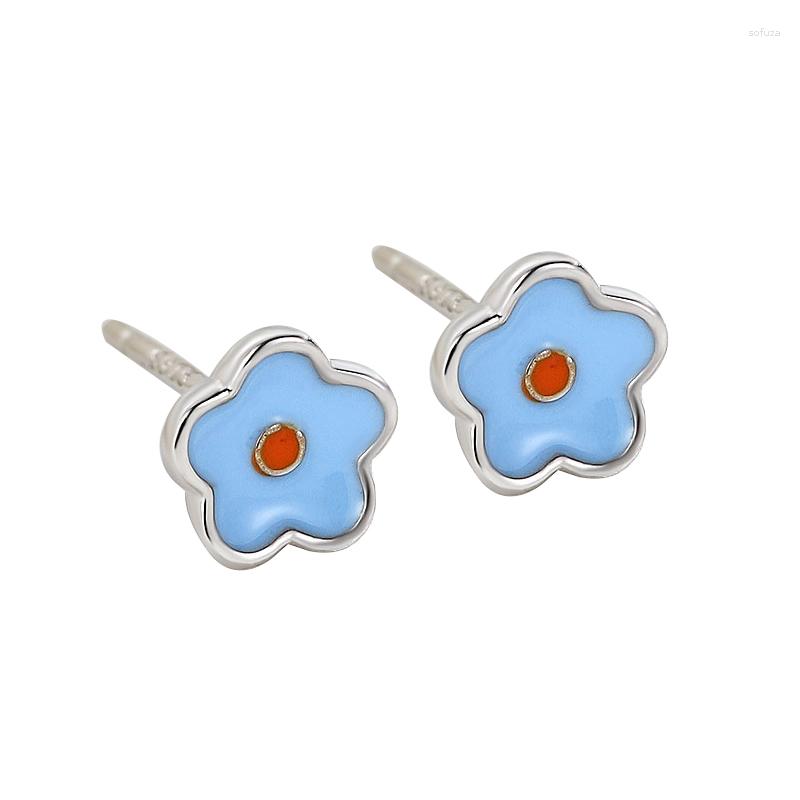 Stud Earrings S925 STERLING Silver Senior Sense Bump Color Flower Earring TEMPERAMENT FEMALE Jewelry
Stud Earrings S925 STERLING Silver Senior Sense Bump Color Flower Earring TEMPERAMENT FEMALE Jewelry