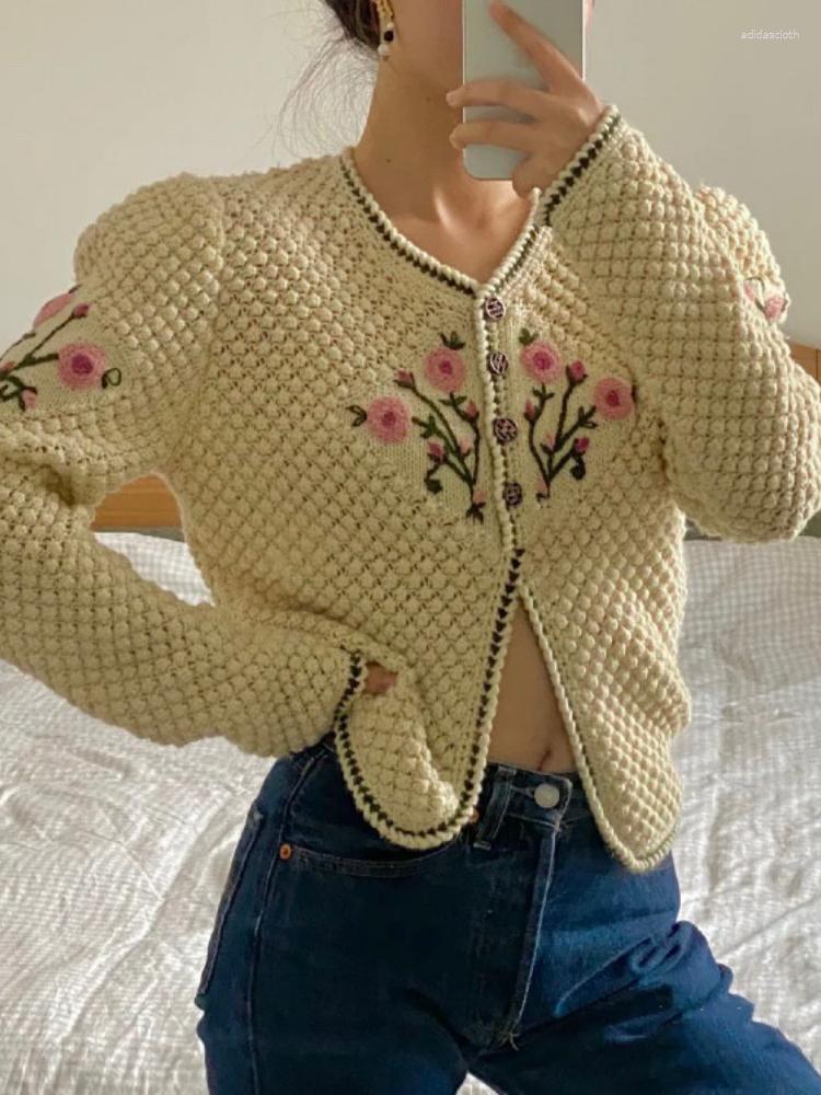 Women's Knits Women Sweater Handwoven Crochet Retro All Match 55% Wool Cardigan, Purple flowers
Women's Knits Women Sweater Handwoven Crochet Retro All Match 55% Wool Cardigan, Purple flowers
