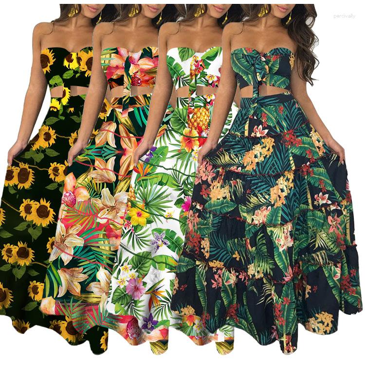 Work Dresses DPSDE 2023 Fashion Sexy Holiday Style Sets Sleeveless Short Top Elastic Long Skirt Printed 4 Color 2 Piece, Green
Work Dresses DPSDE 2023 Fashion Sexy Holiday Style Sets Sleeveless Short Top Elastic Long Skirt Printed 4 Color 2 Piece, Green