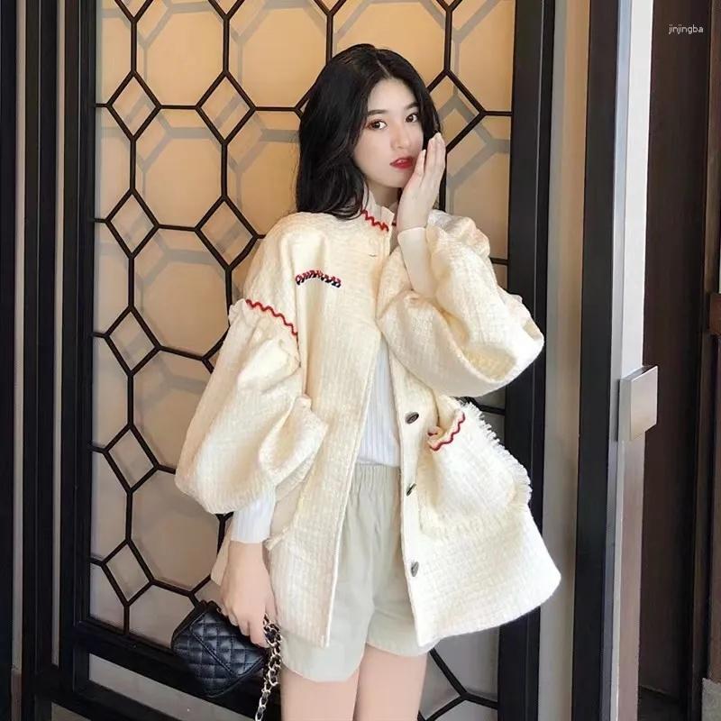 Women's Jackets Autumn 2023 Winter Female Stripe Contrast Tweed Lace Lantern Sleeve Coat Long Women White Jacket
Women's Jackets Autumn 2023 Winter Female Stripe Contrast Tweed Lace Lantern Sleeve Coat Long Women White Jacket