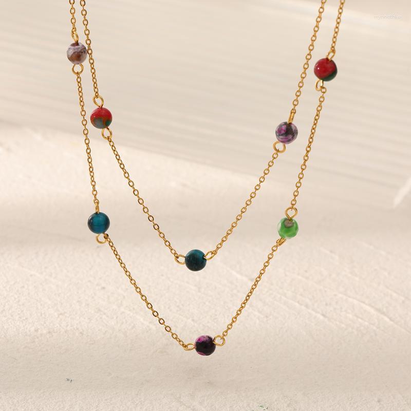 Pendant Necklaces Fashion Natural Stone Opal Stainless Steel Ladies Necklace Waterproof And Fade Resistant 18K Real Gold Plated Jewelry Acce
Pendant Necklaces Fashion Natural Stone Opal Stainless Steel Ladies Necklace Waterproof And Fade Resistant 18K Real Gold Plated Jewelry Acce