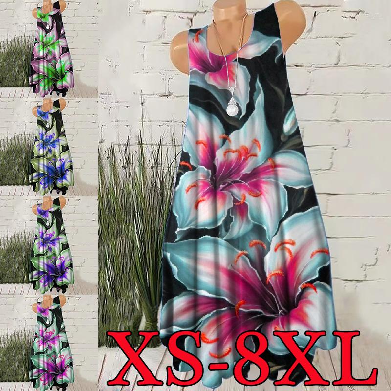 Casual Dresses Summer Women's Sleeveless O-Neck Plus Size Mini Beach Dress -8XL, Blue
Casual Dresses Summer Women's Sleeveless O-Neck Plus Size Mini Beach Dress -8XL, Blue