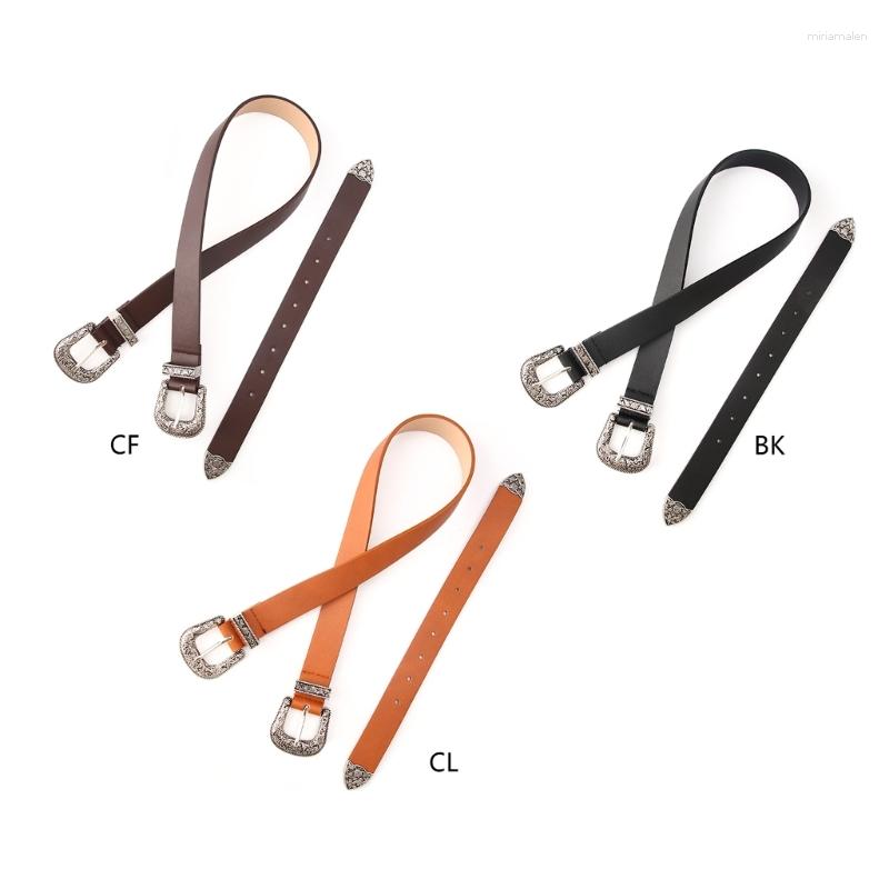 Belts Double-Buckle Western Belt For Women Vintage Cowboy Men With Big Buckle Leather Jeans D5QB, Black
Belts Double-Buckle Western Belt For Women Vintage Cowboy Men With Big Buckle Leather Jeans D5QB, Black