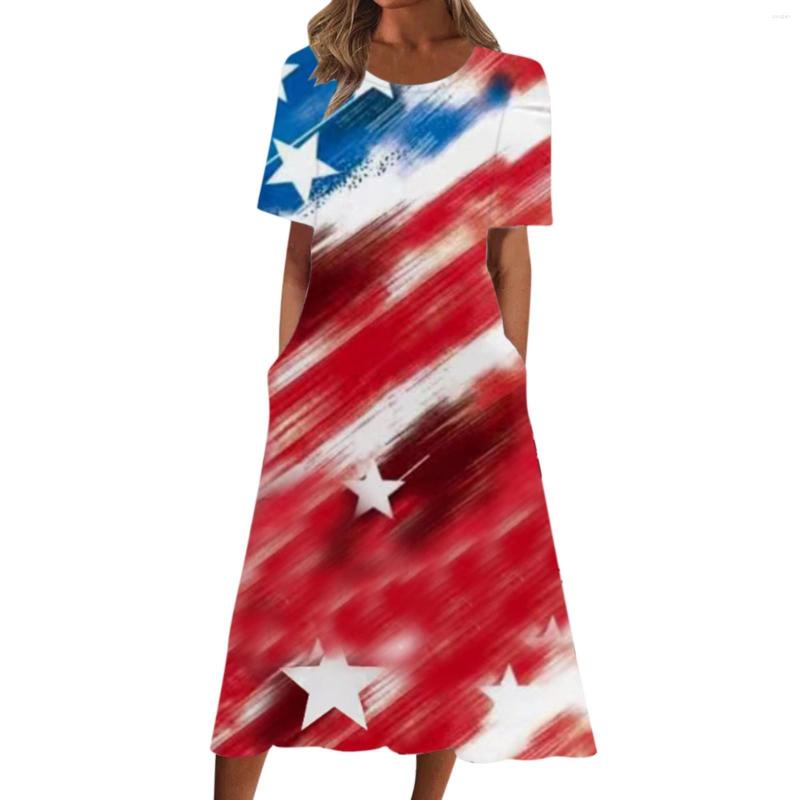 Casual Dresses Women's Summer Print Round Neck Short Sleeve Dress Bohemian With Beach Button Front
Casual Dresses Women's Summer Print Round Neck Short Sleeve Dress Bohemian With Beach Button Front