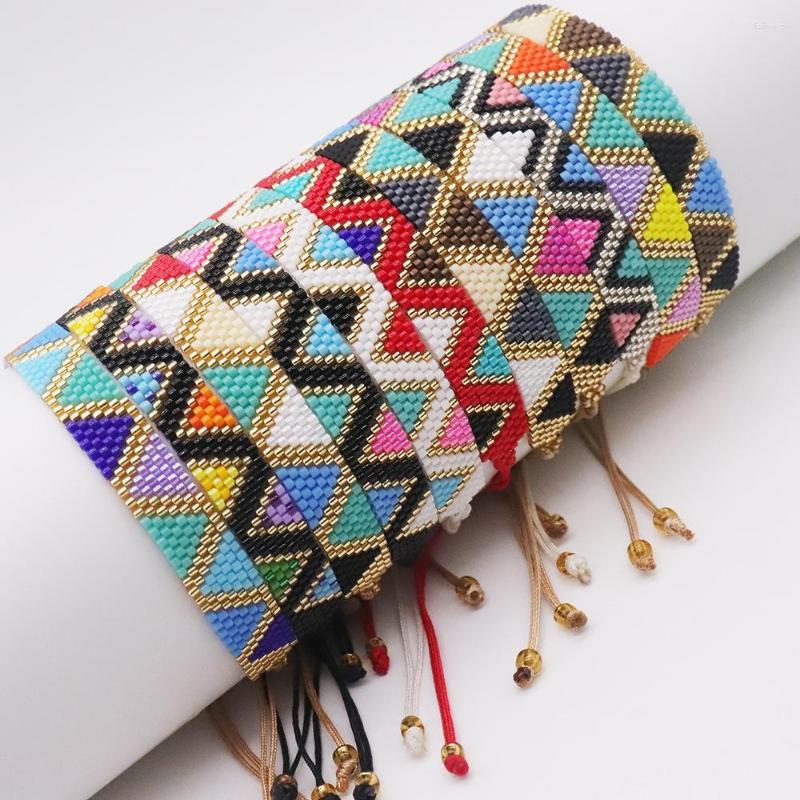 Charm Bracelets Bohemian Colorful Hand-Woven Geometric Fashion Adjustable Men Women Holiday Jewelry Gifts
Charm Bracelets Bohemian Colorful Hand-Woven Geometric Fashion Adjustable Men Women Holiday Jewelry Gifts
