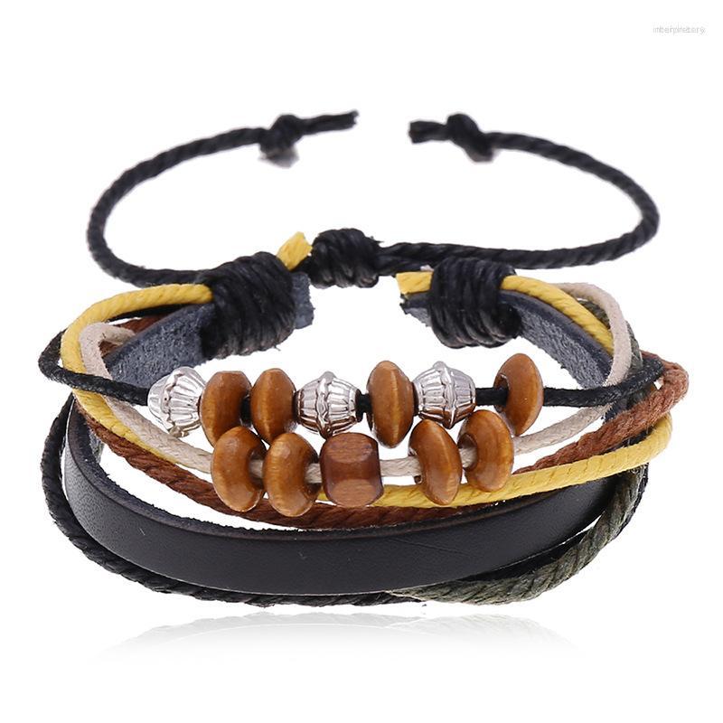 Link Bracelets Vintage Punk Multi-layer Hip-Hop Style DIY Geometric Beads Braid Leather Adjust Bracelet For Men Hands Accessories Jewelry
Link Bracelets Vintage Punk Multi-layer Hip-Hop Style DIY Geometric Beads Braid Leather Adjust Bracelet For Men Hands Accessories Jewelry