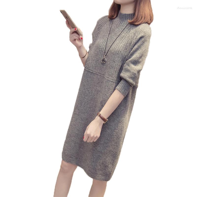 Casual Dresses Autumn Winter Fashion Women Turtleneck Knitted Pullover Sweater Dress Korean Mid-Length Femme Slim Warm Female Vestidos, Black
Casual Dresses Autumn Winter Fashion Women Turtleneck Knitted Pullover Sweater Dress Korean Mid-Length Femme Slim Warm Female Vestidos, Black