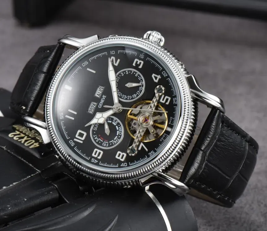 2023 Fashion Mens Patekity Watches Luxury Watch Men Sport Leather Tourbillon Automatic Mechanical Wristwatches Wristwatch #15, Split
2023 Fashion Mens Patekity Watches Luxury Watch Men Sport Leather Tourbillon Automatic Mechanical Wristwatches Wristwatch #15, Split