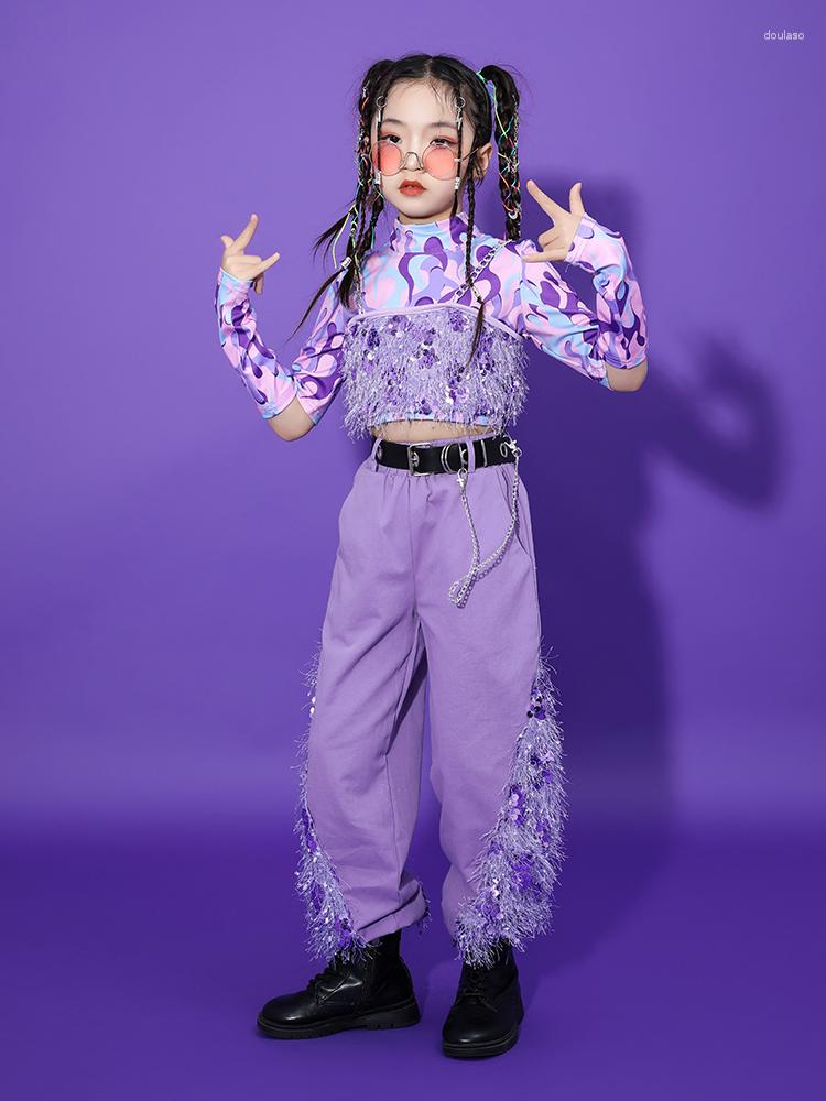 Stage Wear Modern Jazz Dance Costume Girls Sequin Purple Performance Suit Hip Hop Clothes Children's Day Festival BL10393, 3pcs
Stage Wear Modern Jazz Dance Costume Girls Sequin Purple Performance Suit Hip Hop Clothes Children's Day Festival BL10393, 3pcs
