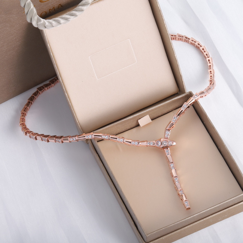 Snake Necklace Ladies Party Dress Jewelry Classic Animal Pendants Design Chokers Silver Rose Glod Luxury Birthday Engagement Gift with Box
Snake Necklace Ladies Party Dress Jewelry Classic Animal Pendants Design Chokers Silver Rose Glod Luxury Birthday Engagement Gift with Box