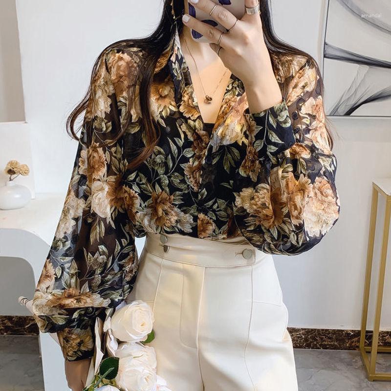 Women' Blouses Chiffon Floral Women Shirts Summer 2023 Turn-Down Collar Lantern Sleeved Loose Elegant Office Lady Outwear Tops
Women' Blouses Chiffon Floral Women Shirts Summer 2023 Turn-Down Collar Lantern Sleeved Loose Elegant Office Lady Outwear Tops