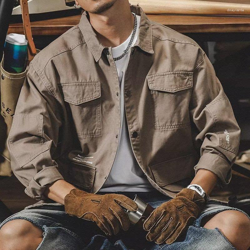 Men's Jackets Spring And Autumn Men's Loose Large Size Black Khaki Cargo Shirt Trend Coat
Men's Jackets Spring And Autumn Men's Loose Large Size Black Khaki Cargo Shirt Trend Coat