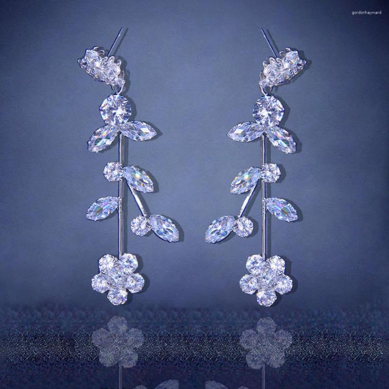 Dangle Earrings Charm White Zircon Stone Flower Vine Bridal Chandelier Fashion Jewelry 2023 CZ Drop Wedding Jewellery
Dangle Earrings Charm White Zircon Stone Flower Vine Bridal Chandelier Fashion Jewelry 2023 CZ Drop Wedding Jewellery