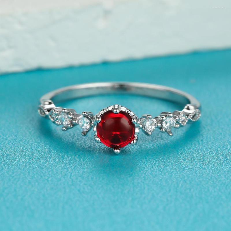 Wedding Rings Ins Red Stone Round White Zircon Stacking Thin For Women Silver Color Minimalist Bands Engagement Party Jewelry CZ
Wedding Rings Ins Red Stone Round White Zircon Stacking Thin For Women Silver Color Minimalist Bands Engagement Party Jewelry CZ