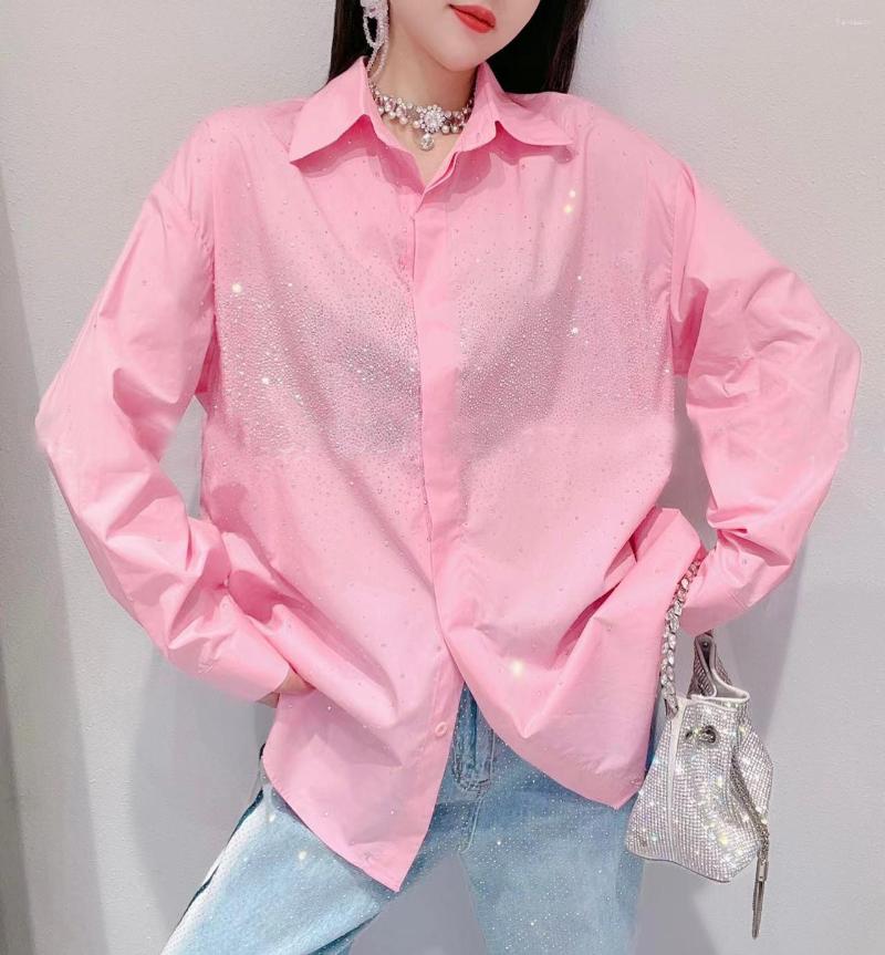 Women' Blouses SuperAen 2023 Spring Summer Heavy Industry Colorful Diamonds Casual Loose Lapel Long Sleeve Shirt Top, Pink
Women' Blouses SuperAen 2023 Spring Summer Heavy Industry Colorful Diamonds Casual Loose Lapel Long Sleeve Shirt Top, Pink