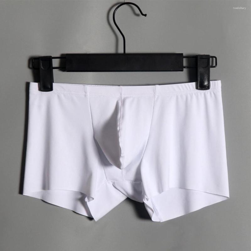 Underpants Men Ice Silk Boxer Briefs Seamless Bulge Pouch Underwear Male Breathable Panties Man Comfortable Shorts, Black
Underpants Men Ice Silk Boxer Briefs Seamless Bulge Pouch Underwear Male Breathable Panties Man Comfortable Shorts, Black