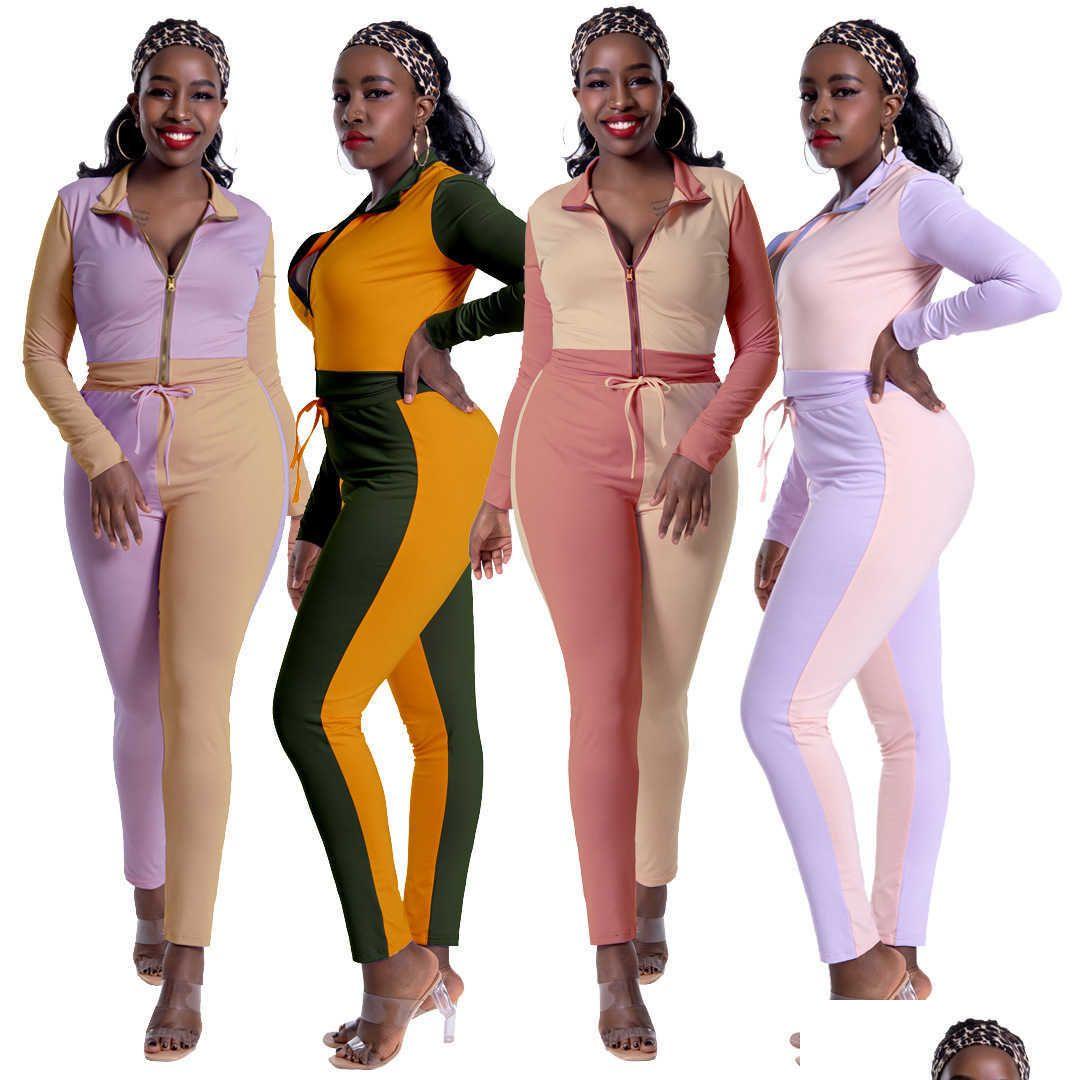 Women'S Tracksuits Women Sport Suits Designers Clothes 2021 Twopiece Casual Long Sleeve Sports Fashion Splicing Contrast Set Drop De Dhe9I, Pink
Women'S Tracksuits Women Sport Suits Designers Clothes 2021 Twopiece Casual Long Sleeve Sports Fashion Splicing Contrast Set Drop De Dhe9I, Pink