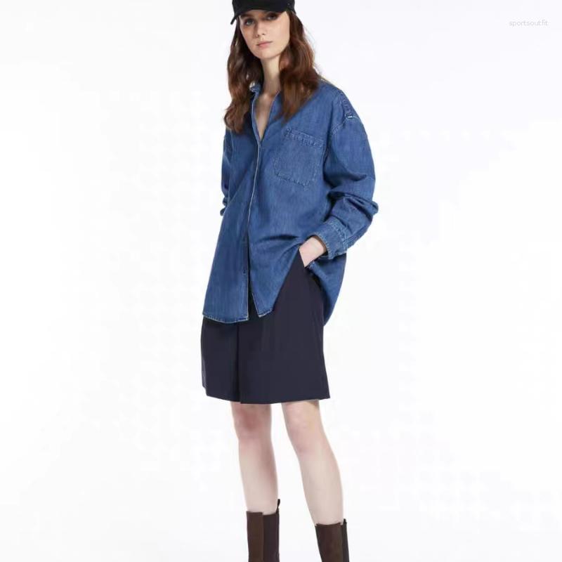 Women' Blouses 2023 Spring/Summer Women Washed Denim Vintage Blue Long Sleeve Shirt Coat
Women' Blouses 2023 Spring/Summer Women Washed Denim Vintage Blue Long Sleeve Shirt Coat