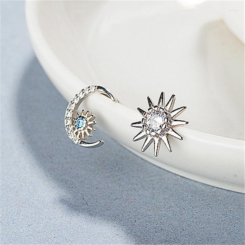 Stud Earrings Personality Fashion Zircon Cute Moon Sun Silver Plated For Women Female Girl Gift Prevent Allergy Jewelry
Stud Earrings Personality Fashion Zircon Cute Moon Sun Silver Plated For Women Female Girl Gift Prevent Allergy Jewelry