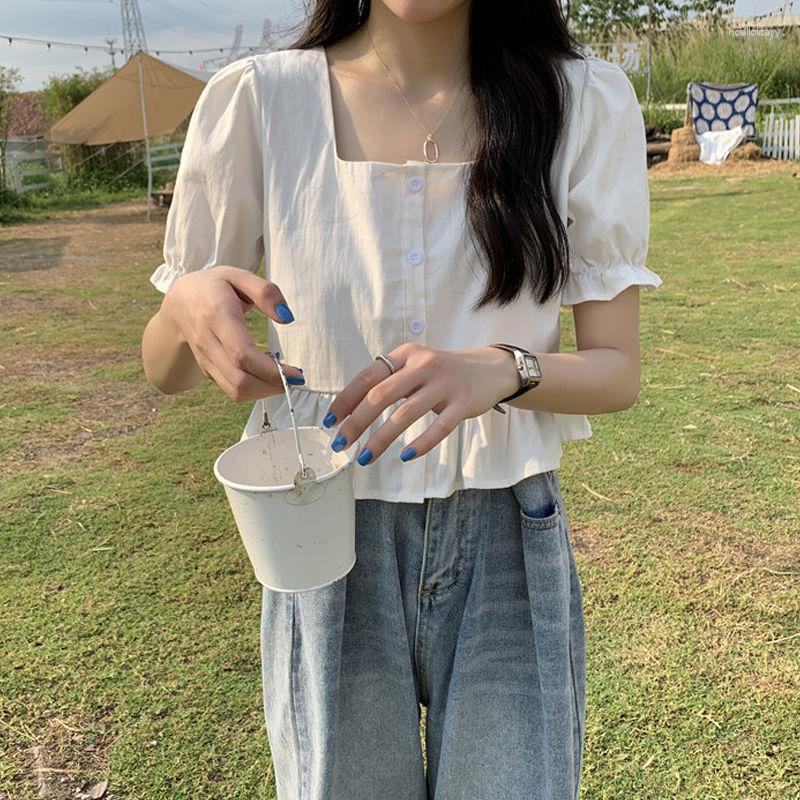 Women's Blouses French Puff Short Sleeve Shirts For Women Summer 2023 Solid Color Ruffles Square Collar Sweet Preppy Casual Tops Mujer, Yellow
Women's Blouses French Puff Short Sleeve Shirts For Women Summer 2023 Solid Color Ruffles Square Collar Sweet Preppy Casual Tops Mujer, Yellow