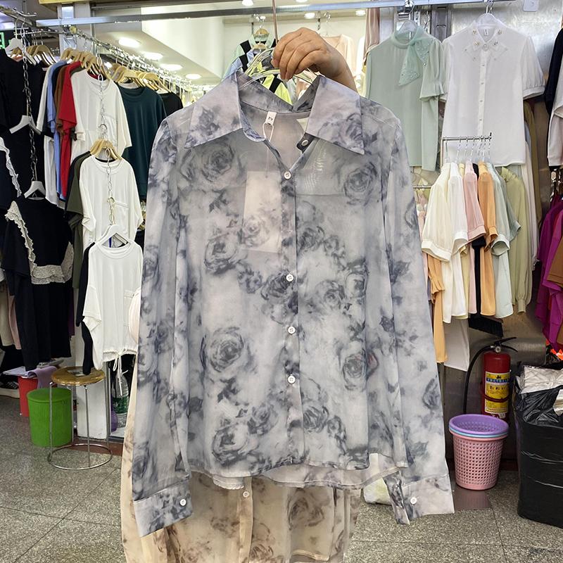 Women's Blouses Vintage Ins Polo Neck Womens Tops Casual Floral Tie Dye Shirts For Women Ladies Summer Sunscreen Drop, Gray
Women's Blouses Vintage Ins Polo Neck Womens Tops Casual Floral Tie Dye Shirts For Women Ladies Summer Sunscreen Drop, Gray
