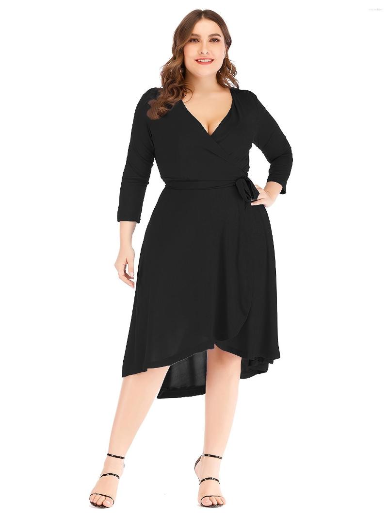 Plus Size Dresses Valentine Day Solid V Neck Long Sleeve Midi Dress Women's Casual Medium Stretch, Blue
Plus Size Dresses Valentine Day Solid V Neck Long Sleeve Midi Dress Women's Casual Medium Stretch, Blue