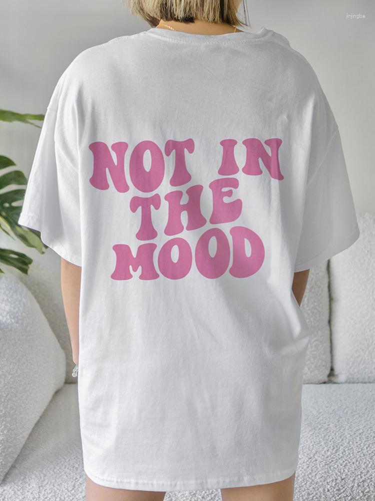 Women' T Shirts Not In The Mood Letter Printed Female Cotton Tee Clothing Personality All-math Streetwear Casual Loose Tops Trend Women, White
Women' T Shirts Not In The Mood Letter Printed Female Cotton Tee Clothing Personality All-math Streetwear Casual Loose Tops Trend Women, White