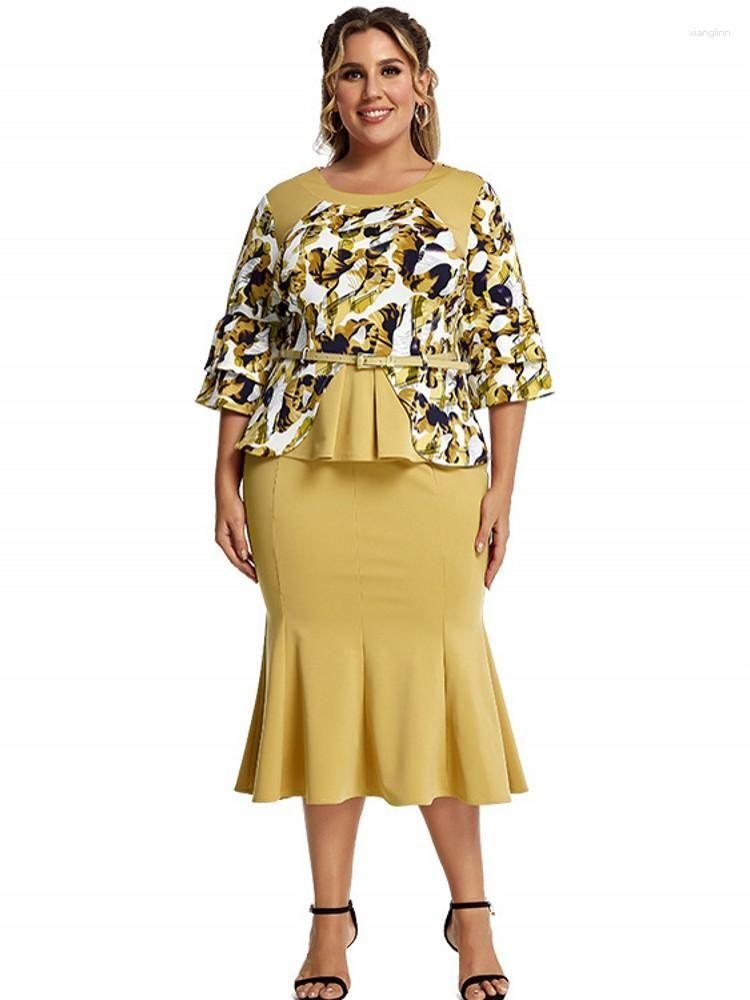 Plus Size Dresses Dress Women's Clothing 2 Piece Sets O-Neck Robe Fashion Office Lady Casual Midi Oversized Large Big SizePlus, Green
Plus Size Dresses Dress Women's Clothing 2 Piece Sets O-Neck Robe Fashion Office Lady Casual Midi Oversized Large Big SizePlus, Green