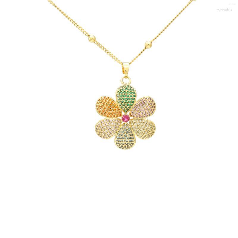 Pendant Necklaces Fashion Enamel Flower Necklace Feminine Style Sweet Six Petals Colorful Advanced Sense
Pendant Necklaces Fashion Enamel Flower Necklace Feminine Style Sweet Six Petals Colorful Advanced Sense