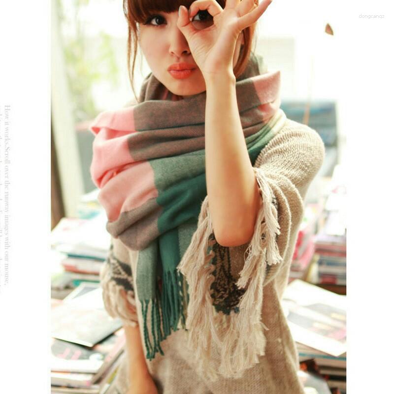 Scarves Women Fashion Warm Plaid Scarf Female Fringed Cashmere Shawl 7 Colors Size 190CM 60CM
Scarves Women Fashion Warm Plaid Scarf Female Fringed Cashmere Shawl 7 Colors Size 190CM 60CM