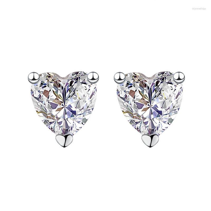 Stud Earrings Simple Love Zircon Girlfriends With The Same Daily Versatile High-end Jewelry Accessories