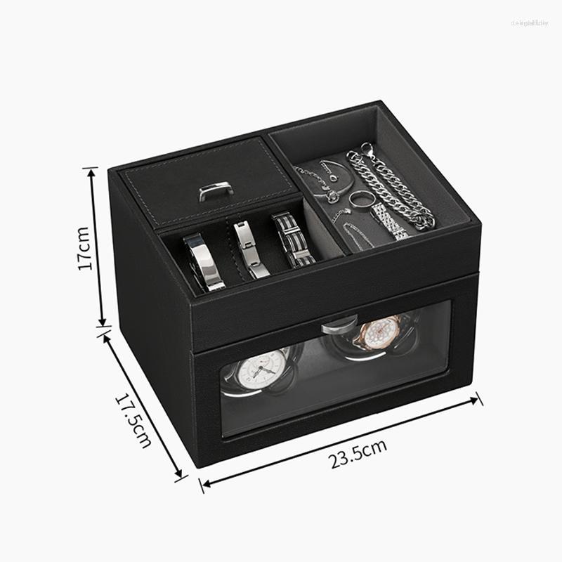 Watch Boxes Multifunctional Led Double Head Vertical Megger Motor Box Automatic Winder Storage Tape Lamp Jewelry
Watch Boxes Multifunctional Led Double Head Vertical Megger Motor Box Automatic Winder Storage Tape Lamp Jewelry