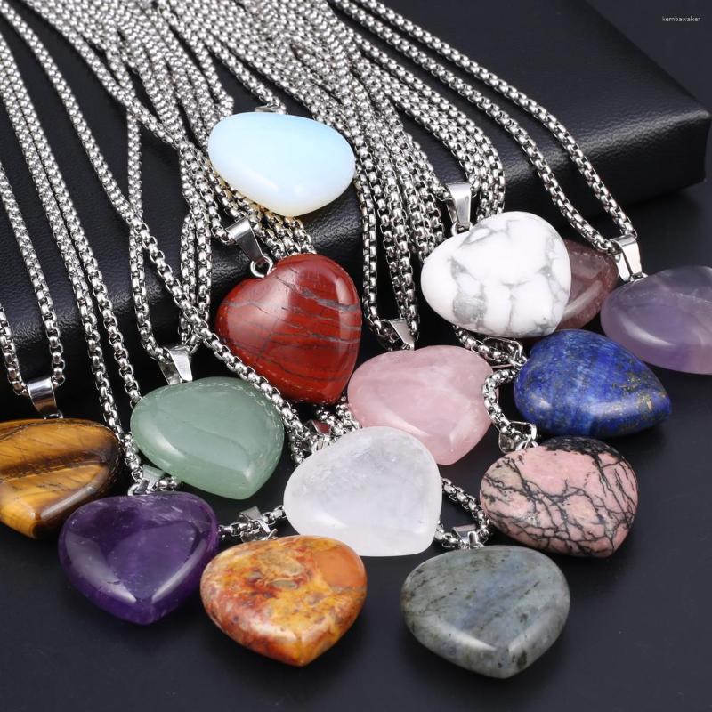 Pendant Necklaces Natural Stone Necklace Heart-shaped Exquisite Gemstone Charms For Jewelry Making DIY Personality Accessories
Pendant Necklaces Natural Stone Necklace Heart-shaped Exquisite Gemstone Charms For Jewelry Making DIY Personality Accessories