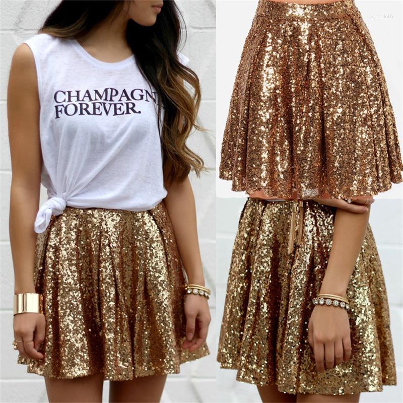Skirts Women' Fashion High Waist Pleated Gold A-Line Short Skirt Loose Sequin Party Night Club Dance Mini
Skirts Women' Fashion High Waist Pleated Gold A-Line Short Skirt Loose Sequin Party Night Club Dance Mini