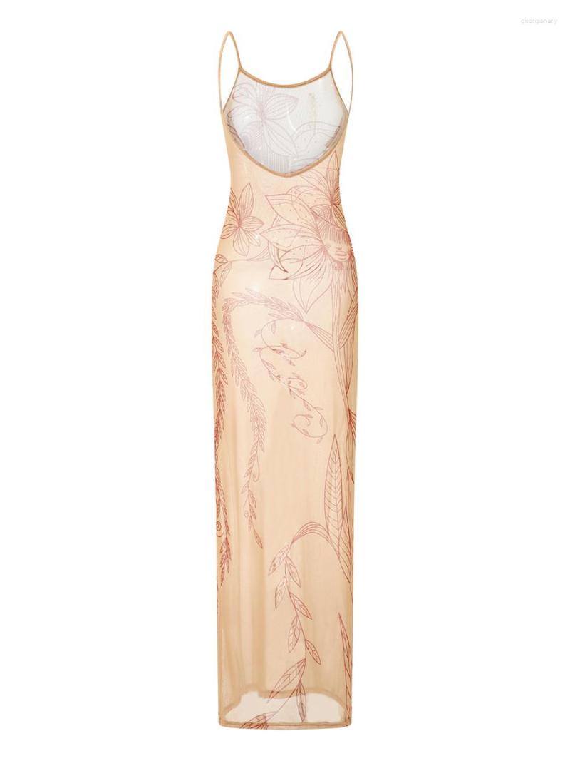 Casual Dresses Elegant Vintage Floral Print For Women - Sexy Spaghetti Strap Backless Bodycon Long Dress Summer Occasions, Yellow
Casual Dresses Elegant Vintage Floral Print For Women - Sexy Spaghetti Strap Backless Bodycon Long Dress Summer Occasions, Yellow