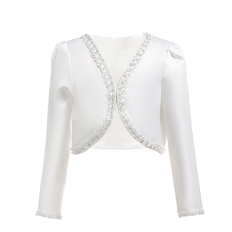 New Baby Girls Bolero Fashion Ivory Long Sleeves Beading Wedding Party Kids Coat Baby Kids Clothes
New Baby Girls Bolero Fashion Ivory Long Sleeves Beading Wedding Party Kids Coat Baby Kids Clothes