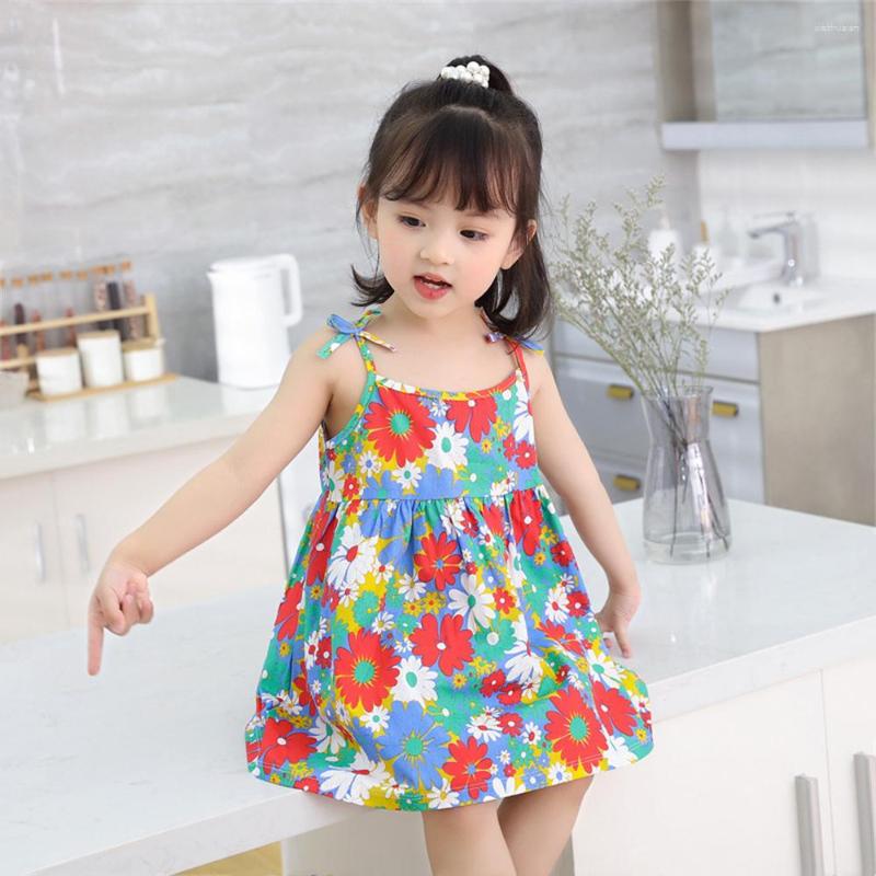 Girl Dresses Summer Baby Girls Dress Sleeveless Floral Print Sundress Princess Suspender Children Clothing For Cotton
Girl Dresses Summer Baby Girls Dress Sleeveless Floral Print Sundress Princess Suspender Children Clothing For Cotton