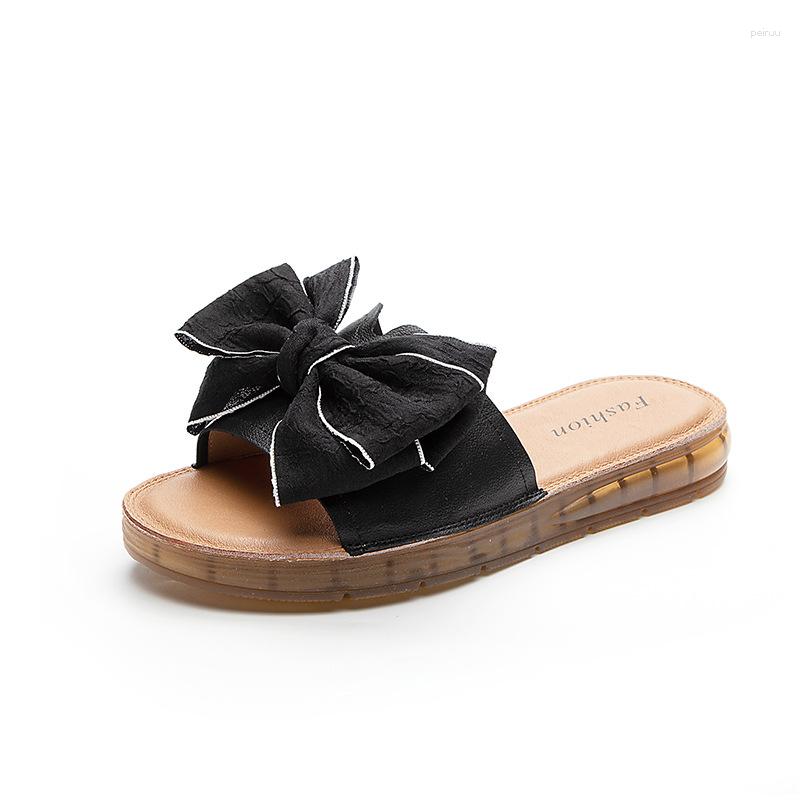 Slippers Genuine Leather Cowhide For Women Summer Bow Knot Design Korean Soft Sole Slides Ladies Flats Women's Shoes, Beige
Slippers Genuine Leather Cowhide For Women Summer Bow Knot Design Korean Soft Sole Slides Ladies Flats Women's Shoes, Beige