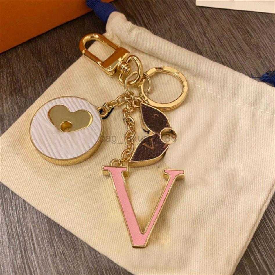 2022 high qualtiy brand Designer Keychain Fashion Purse Pendant Car Chain Charm Bag Keyring Trinket Gifts Handmade Accessories Exq271f