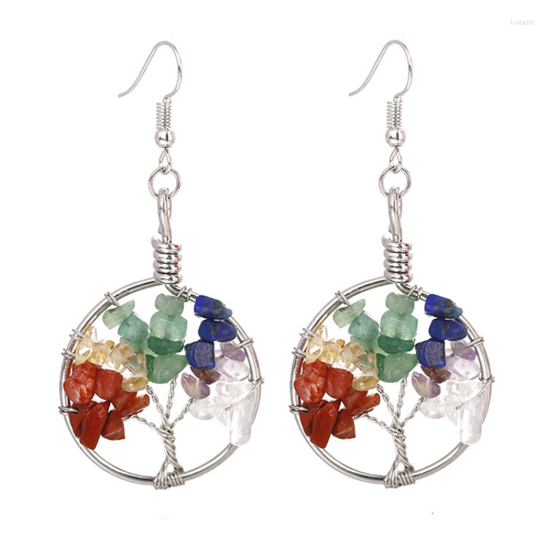 Stud Earrings Bohemia Tree Of Life Handmade Woven Metal Wire Wrapped Dangle For Women Girls Colorful Natural Crushed Stone
Stud Earrings Bohemia Tree Of Life Handmade Woven Metal Wire Wrapped Dangle For Women Girls Colorful Natural Crushed Stone