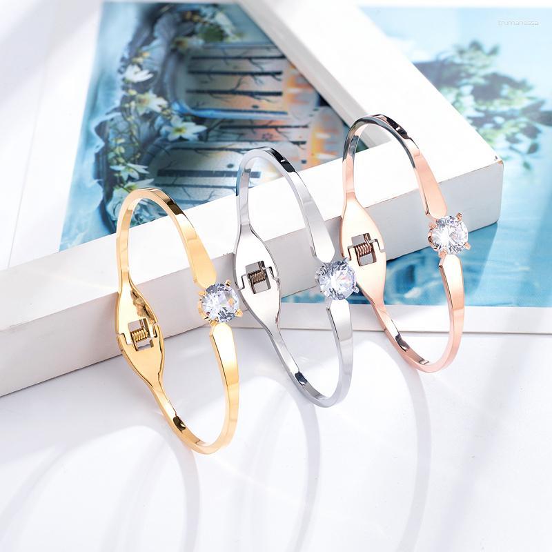 Bangle Smooth Cubic Zirconia Spring Opening Stainless Steel Bracelet For Woman Love Wedding Gift Jewelry Wholesale Raym22
Bangle Smooth Cubic Zirconia Spring Opening Stainless Steel Bracelet For Woman Love Wedding Gift Jewelry Wholesale Raym22