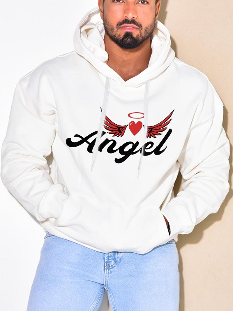 Men's T Shirts Fashion Hoodie With ANGLE Letter & Slogan For Fall Winter 2023, White
Men's T Shirts Fashion Hoodie With ANGLE Letter & Slogan For Fall Winter 2023, White