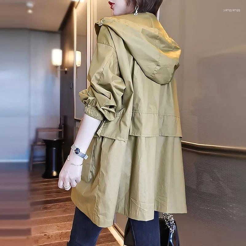 Women's Jackets Women's Trench Coat 2023 Spring Autumn Casual Windbreaker Loose Hooded Outwear Korean Female Tooling Jacket With Lining, Black
Women's Jackets Women's Trench Coat 2023 Spring Autumn Casual Windbreaker Loose Hooded Outwear Korean Female Tooling Jacket With Lining, Black