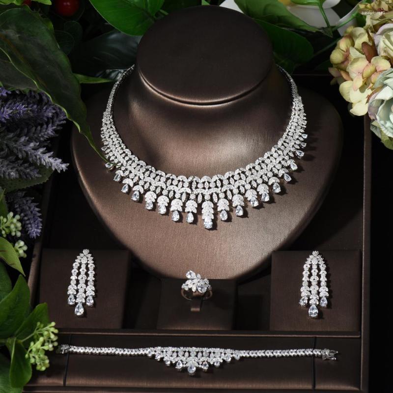 Necklace Earrings Set Fashion Water Drop Wedding Charm Zirconia Women Accessories 4pc Sets Bridal Jewelry S-026, Picture shown
Necklace Earrings Set Fashion Water Drop Wedding Charm Zirconia Women Accessories 4pc Sets Bridal Jewelry S-026, Picture shown