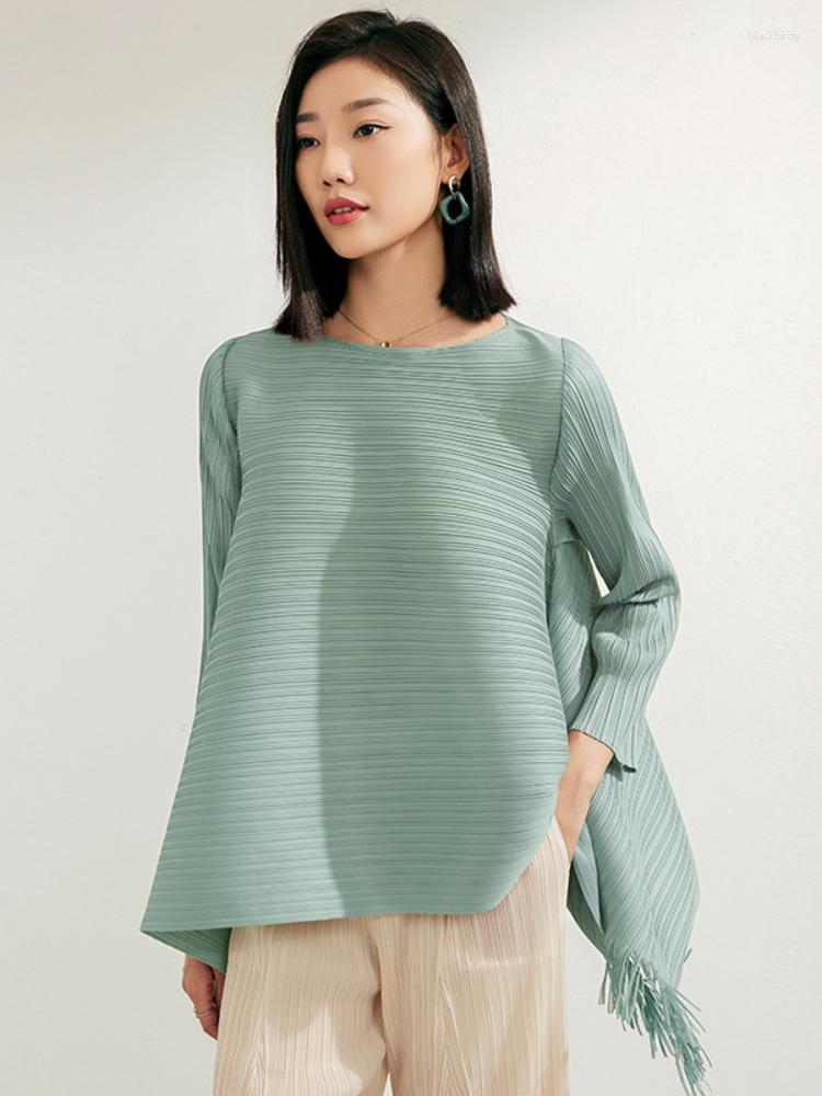 Women's T Shirts Spring Autumn Pleated T-Shirt Women A-line Loose Slim Top Woman Tassels Casual Shirt Long Sleeve Medium Length Blouse, Black
Women's T Shirts Spring Autumn Pleated T-Shirt Women A-line Loose Slim Top Woman Tassels Casual Shirt Long Sleeve Medium Length Blouse, Black