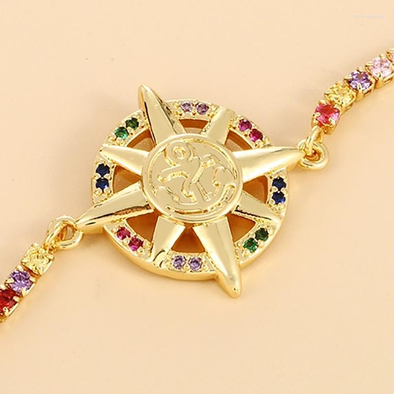 Link Bracelets Chain ZHINI Simple Cute Star Hollow Geometric Circular Pendant For Women Ethnic Red Braided Hand Bangle Party Jewelry Raym22